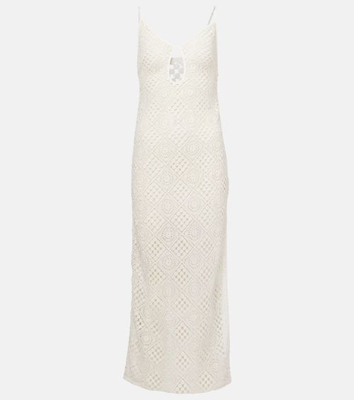 Rayure crochet cotton maxi dress
