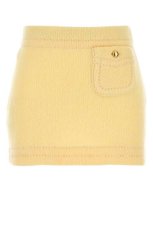 Cashmere Mini Skirt — Yellow