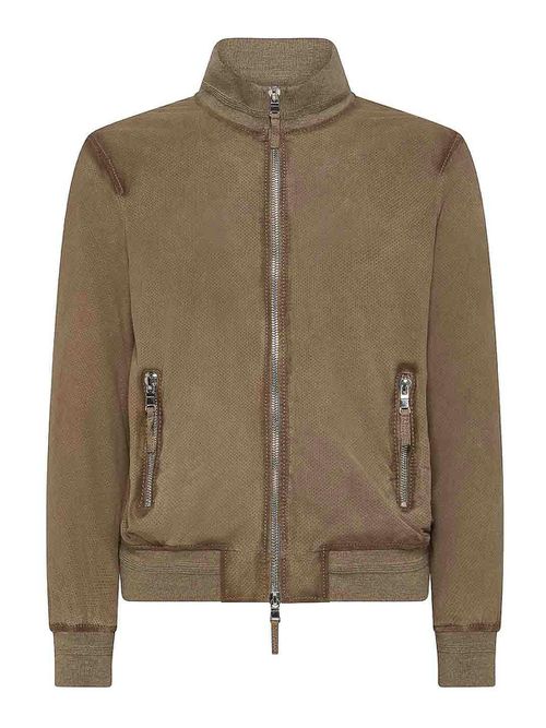 Suede Jacket With Zip Closure