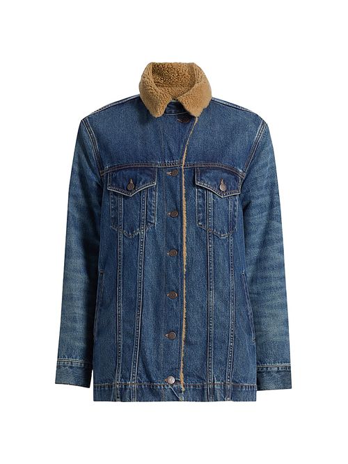 Women's Donna Sherpa-Lined Denim Jacket - City Lights