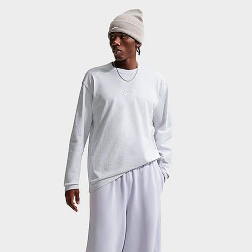 Men's Sportswear Premium Essentials Futura Long-Sleeve T-Shirt in Birch Heather