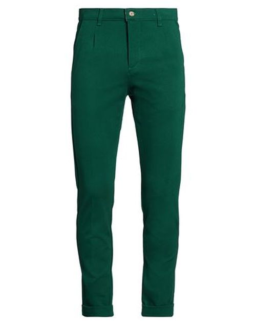 Man Pants Dark green Size 32 Viscose, Polyamide, Elastane