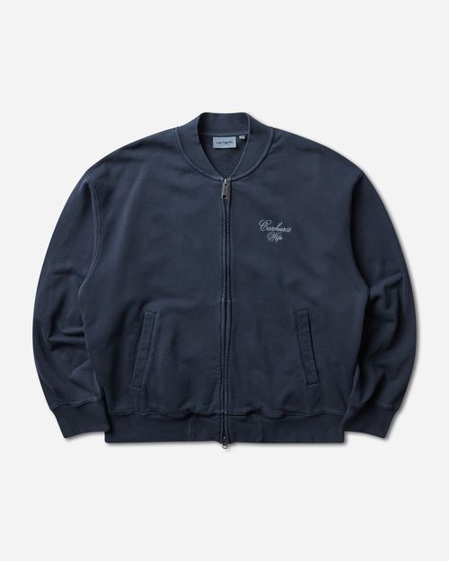 Men s Longhand Bomber Dark Navy Garment Dyed