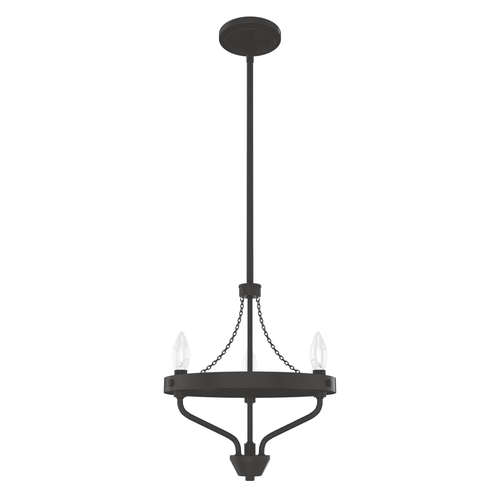 Hunter Merlin 3-Light Small Chandelier in Noble Bronze