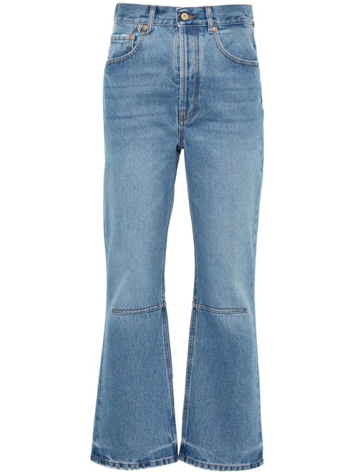 Le de-Nîmes high-waist cropped jeans - Blue