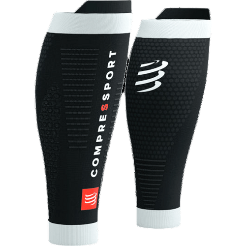 Compressport R2 3.0 Compression Calf-Sleeves - Black/White / T