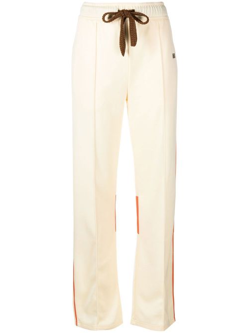 Contrast panel track pants - Yellow