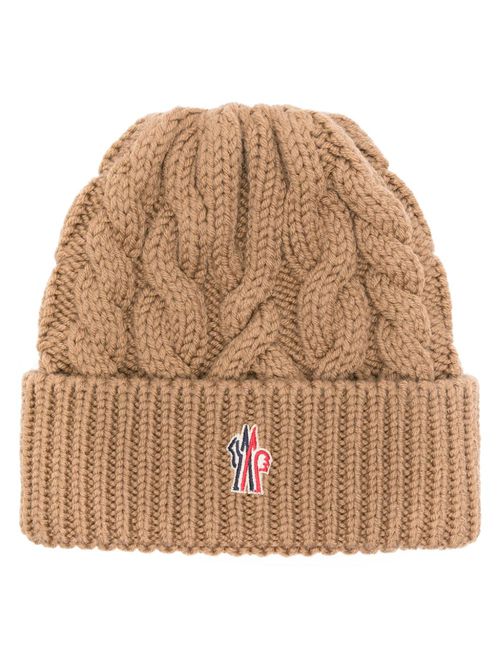 Logo-patch virgin wool beanie - Neutrals