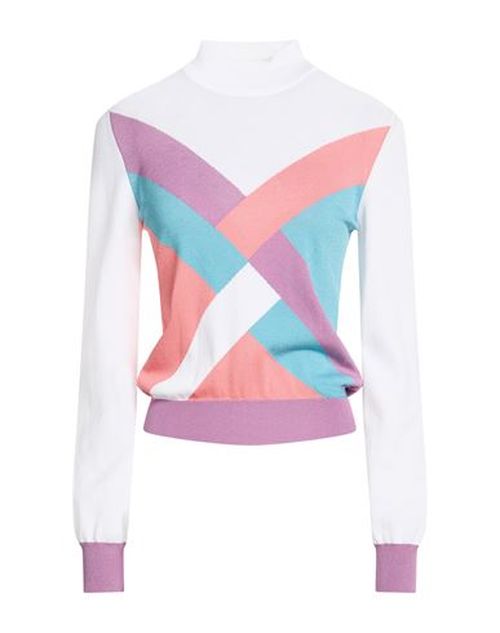 Woman Turtleneck White Size 6 Viscose, Polyamide