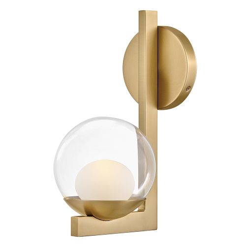 Lacquered Brass LED Wall Sconce from the Sunni Collection