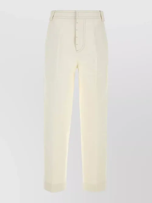 Ami Paris - cotton baggy trousers belt loops back pocket