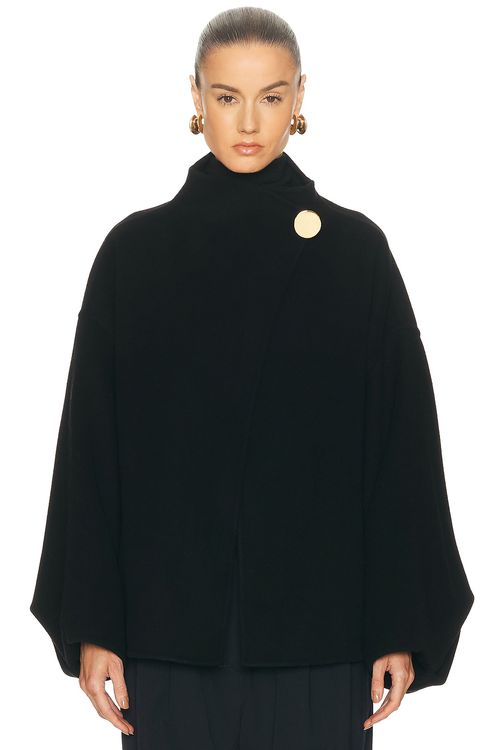 DARKPARK North Midi Oversize Cashmere Wool Jacket in Black