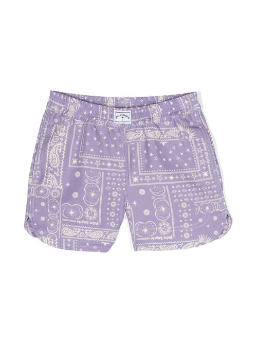 Graphic-print shorts - Purple