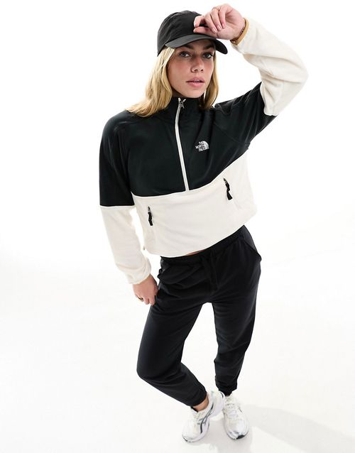 Polartec 1/4 zip jacket in white and black-Multi