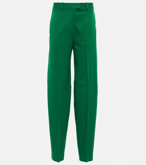 Wide-leg wool-blend pants