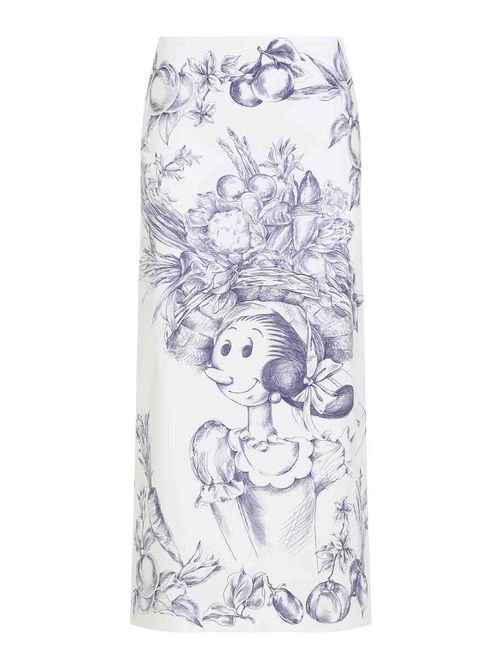 Printed Pencil Skirt