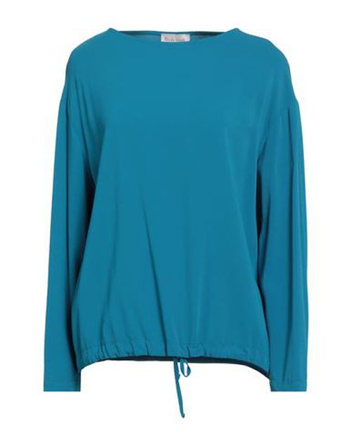 Frida Madè Woman Top Azure Size XL Cotton, Elastane