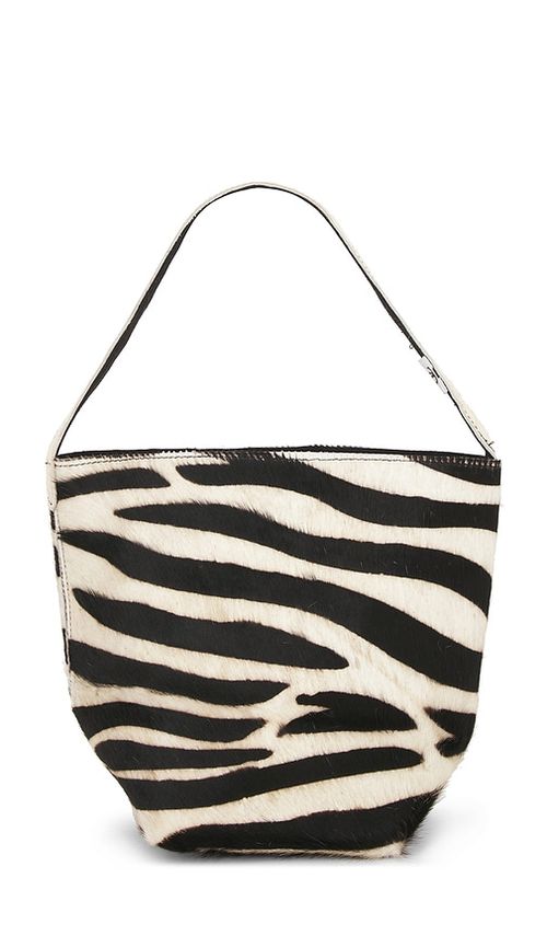 Understated Leather x REVOLVE Small Zebra Bucket Bag in Black,White