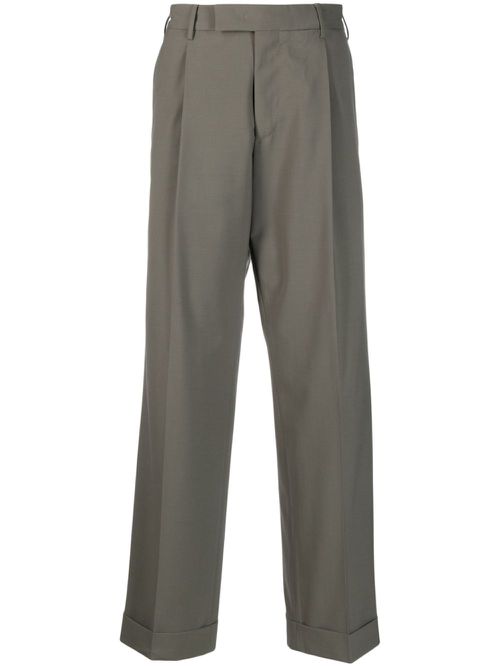 Tailored straight-leg trousers - Green