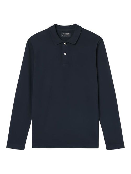 Long-sleeve polo shirt - Blue
