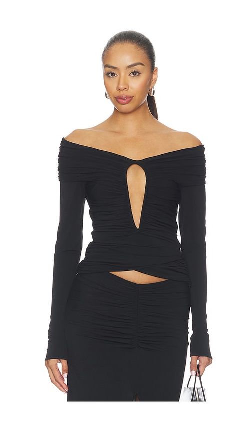 Misha the keyhole top en color negro XXS también en XS, S, M