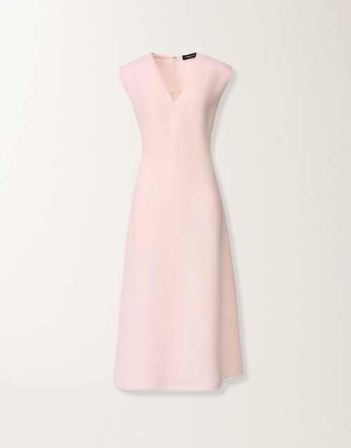 Fluid dress in linen and viscose, petal pink