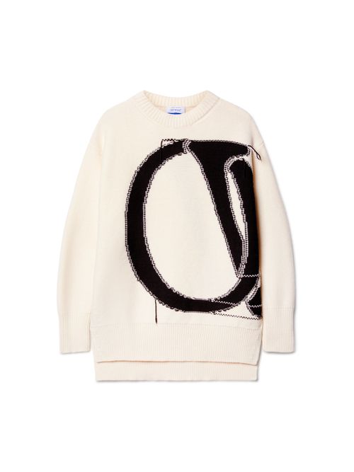 White Maxi Logo Crewneck