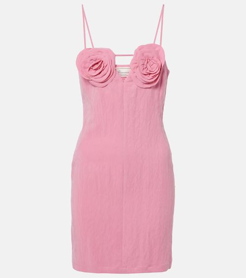 Floral embroidered mini dress
