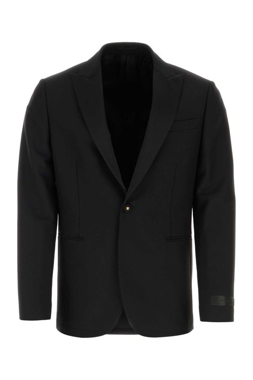 Wool Blend Blazer — Black