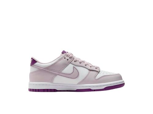 Kids Dunk Low Shoes In White/viotech-Platinum Violet