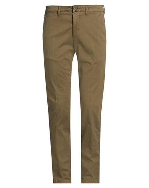 Man Pants Military green Size 40 Cotton, Elastane