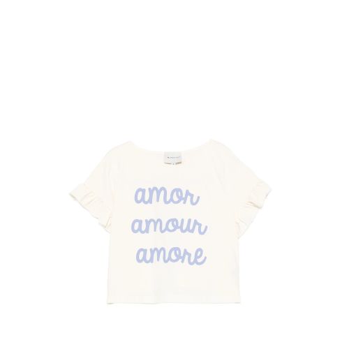 Amour Ruffled Graphic T-shirt