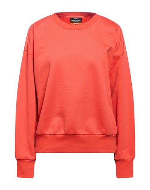 Woman Sweatshirt Tomato red Size M Cotton, Polyester