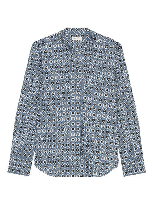 Floral-print button-up shirt - Blue