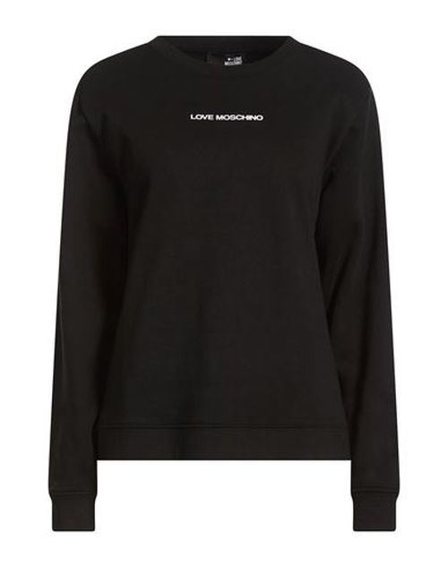 Woman Sweatshirt Black Size L Cotton, Polyester