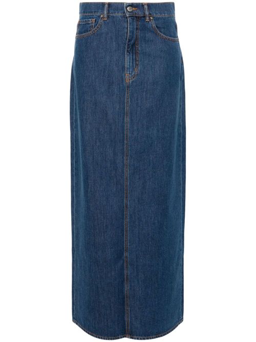 Cotton denim skirt - Blue