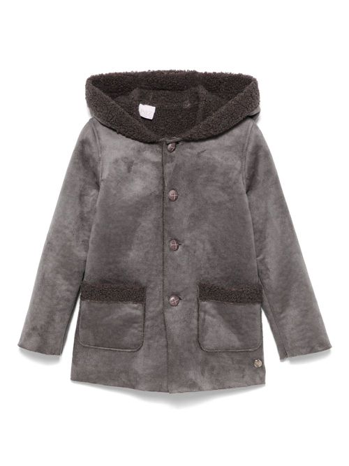 Faux-suede coat - Grey