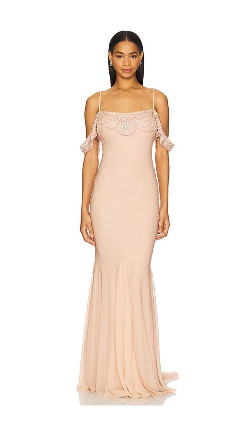 Aniye Records Ella Long Dress in Nude.  XS also in