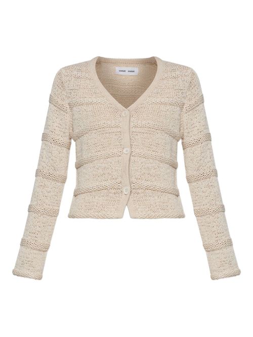 SAMSOE SAMSOE scoop-neck cardigan - Neutrals