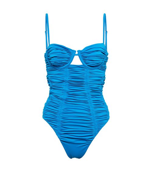 Self-Portrait Ruched swimsuit