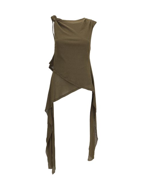 Asymmetrical Knot Tunic — Green