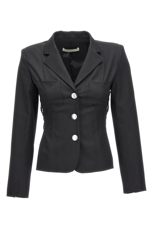 Single Breast Lace-Up Blazer Jacket