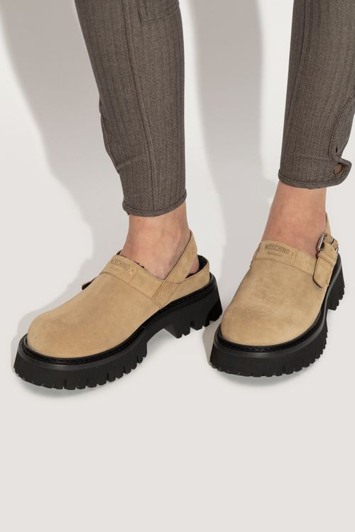 Suede Platform Shoes, Women's, Beige