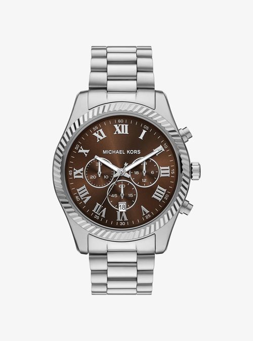 Oversized Lexington Silver-Tone Watch in Silver - One Size by