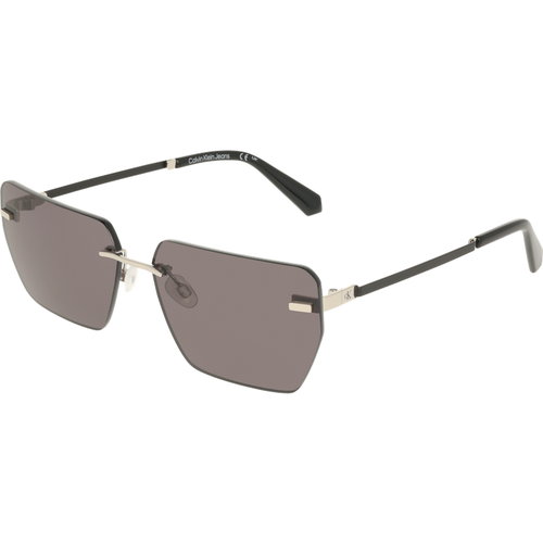 Calvin Klein Unisex Calvin Klein CKJ25207S 043 Sunglasses Metal Silver Grey Squared Norma