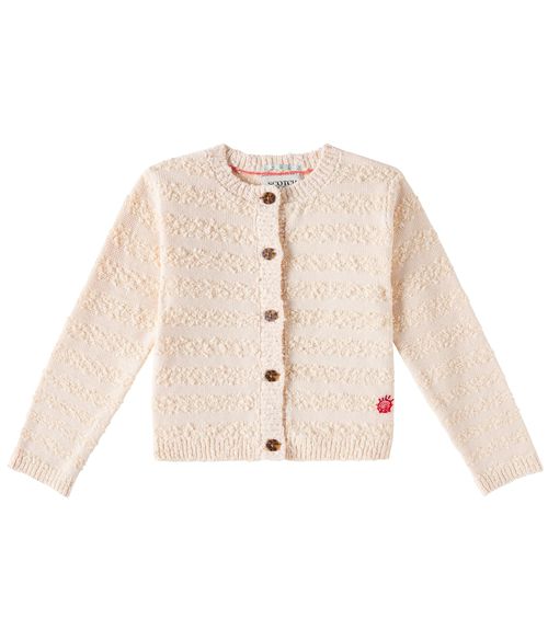 Scotch & Soda Kids Cotton-blend bouclé cardigan