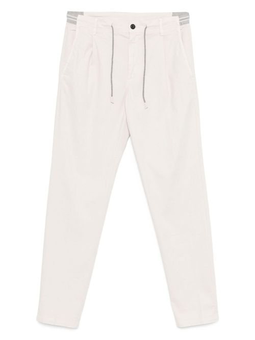 Pleated drawstring trousers - Neutrals