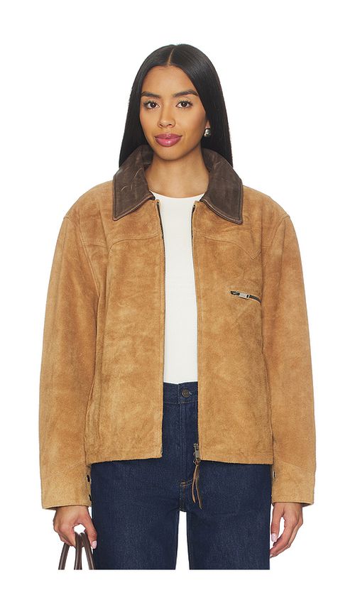 Found Suede Terracotta Work Jacket in Terracotta Brown. XS also in L, M