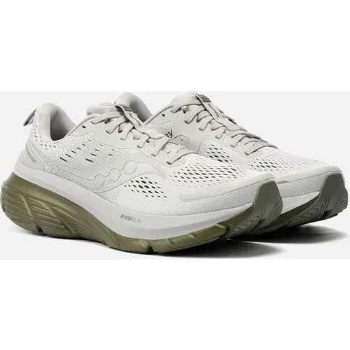 Men's Saucony Guide 18 Men's White/Olive Trainers - Size: 10