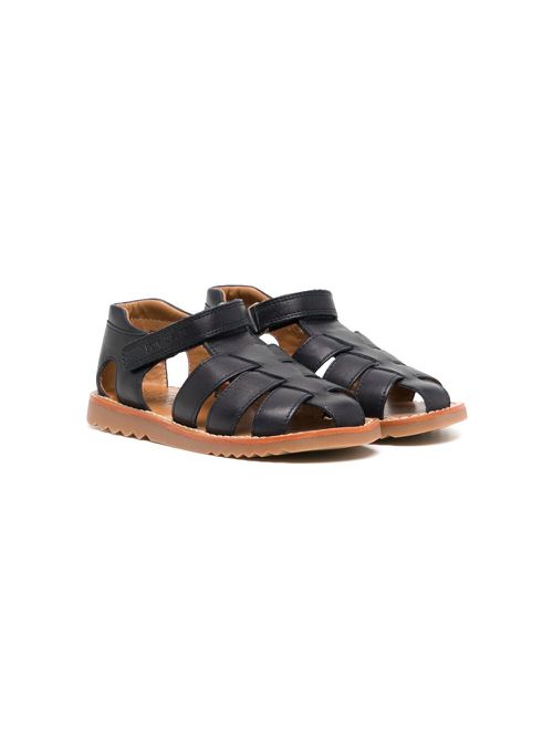 Touch-strap caged-design sandals - Blue